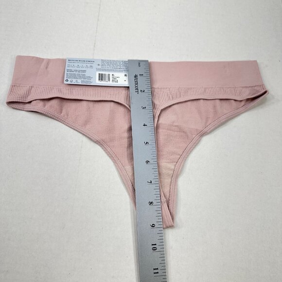 Jockey Women's Sz XL Panty Thong Generations Recycled Seamfree Ribbed Beige New - Picture 9 of 9